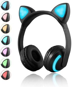 5 auriculares neko con orejas de gatito y modo inalámbrico